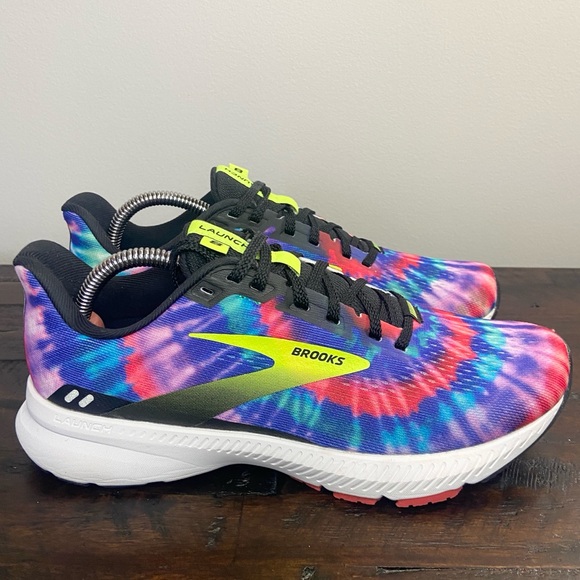 Brooks Shoes - Brooks Launch 8 Rainbow Tie Dye Running Shoes Women’s 8.5